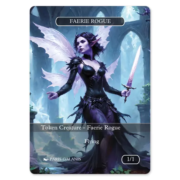 Faerie Rogue Token (Black 1/1)