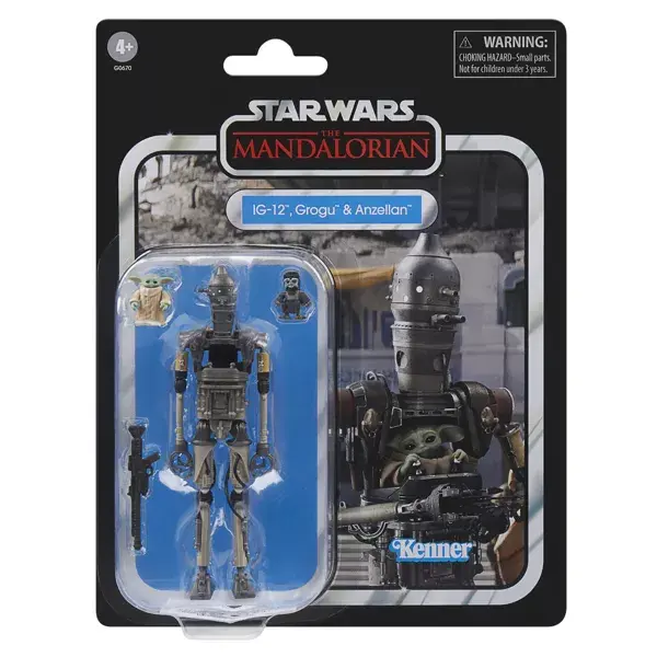 Star Wars: The Mandalorian - Vintage Collection IG-12, Grogu & Anzellan Action Figure (10 cm)