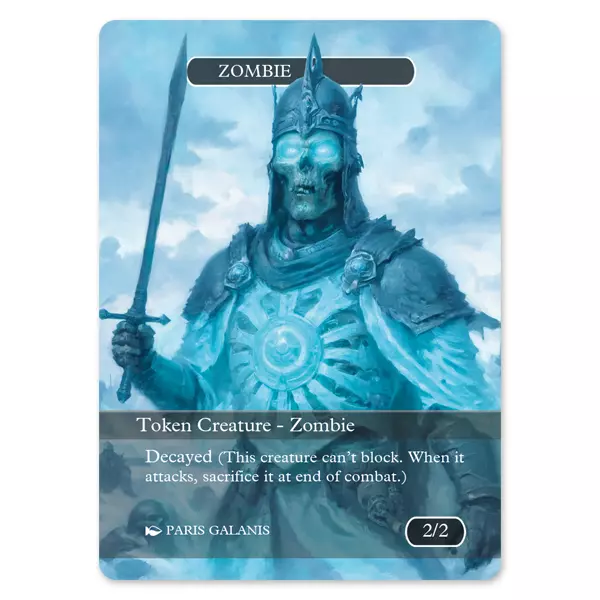 Zombie Token (Black 2/2 Decayed) Version 1