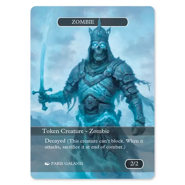 Zombie Token (Black 2/2 Decayed) Version 2
