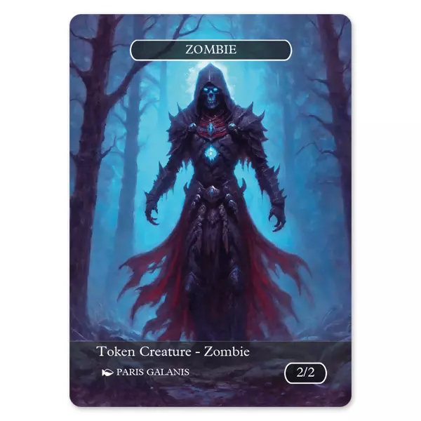 Zombie Token (Black 2/2) Version 3