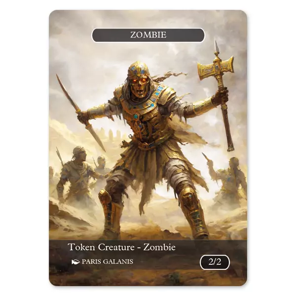 Zombie Token (Black 2/2) Version 5