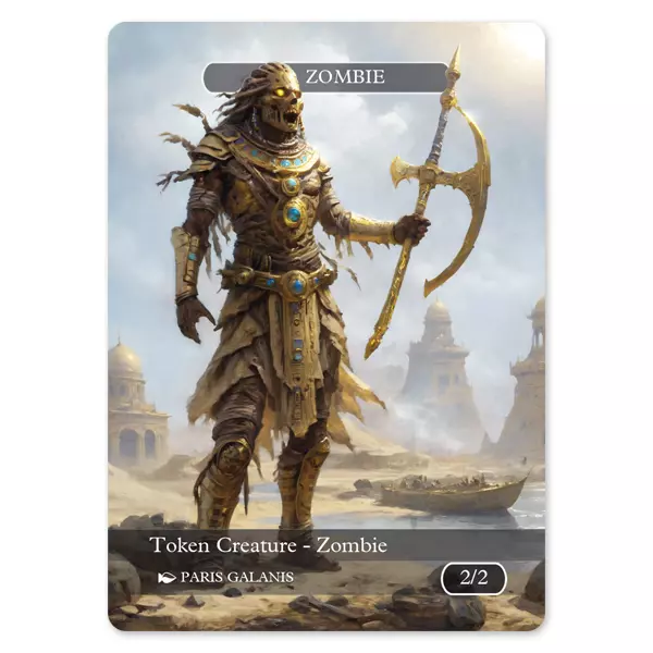 Zombie Token (Black 2/2) Version 6