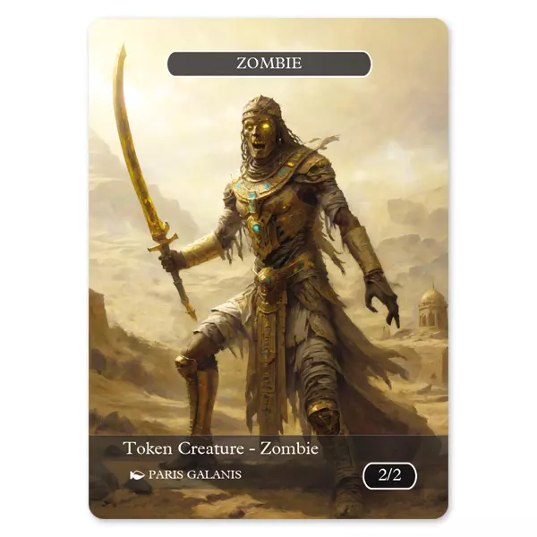 Zombie Token (Black 2/2) Version 7