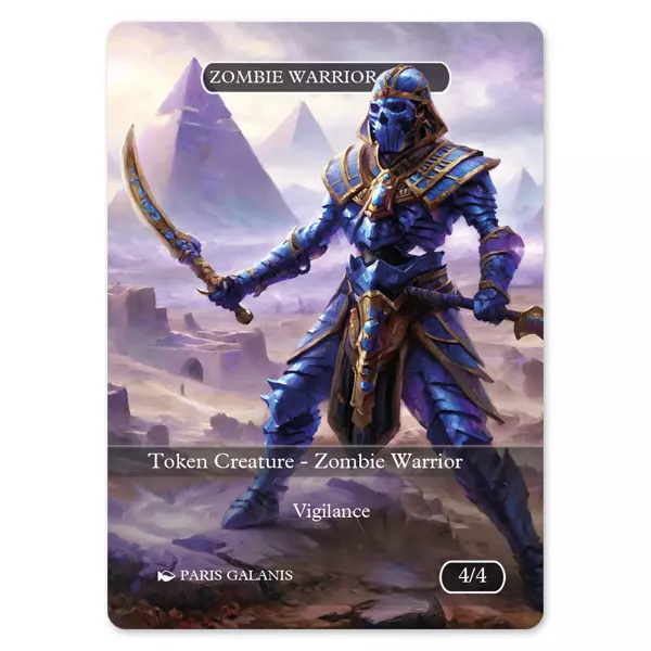 Zombie Warrior Token (Black 4/4)